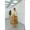 Sare Fashion Ruffled Camel Skirt