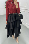 Sare Fashion Ruffle Skirt Black