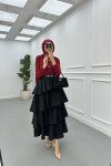Sare Fashion Ruffle Skirt Black