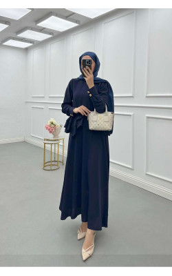 Sare Fashion Ruffle Skirt Suit Navy Blue