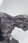 Sare Fashion Frilled Self-Patterned Skirt Suit Black