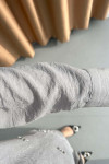 Sare Fashion Bow Detail Shirt Gray