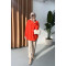 Sare Fashion Bow Detail Shirt Orange
