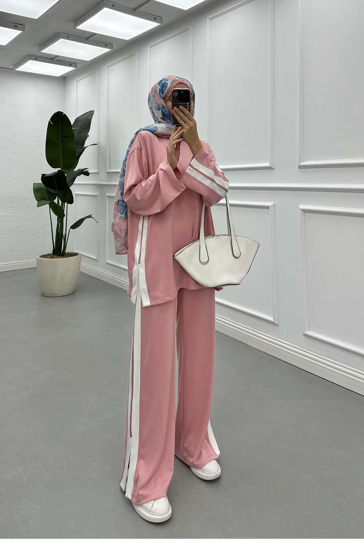 Sare Fashion Garni Detailed Set Salmon Sare Fashion Garni Detailed Set Salmon