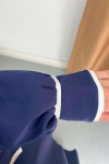 Sare Fashion Wide Neck Dress Navy Blue
