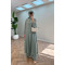 Sare Fashion Hidden Button Long Shirt Set Mint
