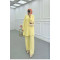 Sare Fashion Embossed Patterned Two Piece Suit Yellow