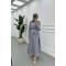 Sare Fashion Shirt Body Skirt Tie Set Gray