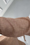 Shirt Detail Suit Brown