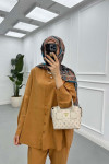 Sare Fashion Shirt Trousers Suit Brown