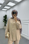 Sare Fashion Shirt Pants Suit Stone
