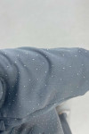 Sare Fashion Rose Brooch Stone Dress Gray