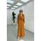 Sare Fashion Rose Brooch Stone Dress Brown