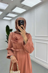 Sare Fashion Rose Brooch Stone Dress Powder