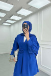 Sare Fashion Rose Belted Trouser Suit Saxe Blue