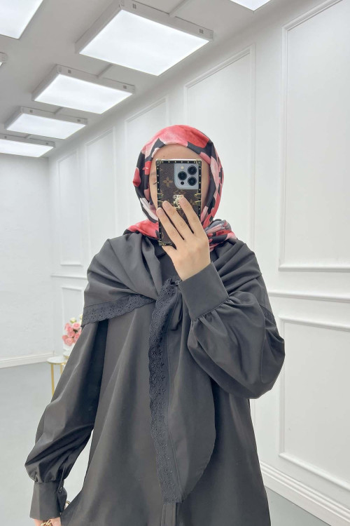 Sare Fashion Lace Shirt Black