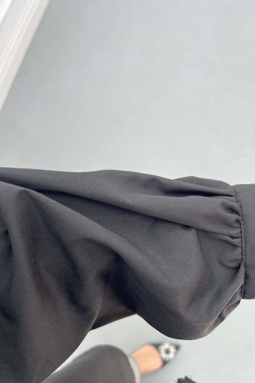 Sare Fashion Lace Shirt Black