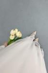 Sare Fashion Grandad Collar Viscose Dress Beige
