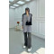 Sare Fashion Fine Striped Viscose Tunic Black