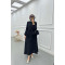 Sare Fashion Pearl Buttoned Tied Skirt Set Black