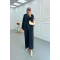 Sare Fashion Pearl Buttoned Shirt Set Black
