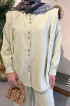 Sare Fashion Viral Suit with Pearl Buttons Nile Green