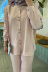 Sare Fashion Viral Suit Pink with Pearl Buttons