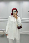 Pearl Zippered Suit White