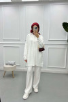 Pearl Zippered Suit White