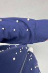 Pearl Zippered Suit Navy Blue