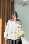 Sare Fashion Embroidered White Shirt White