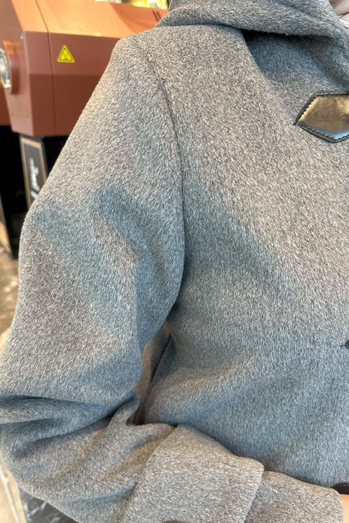 Sare Fashion Hooded Coat Gray Sare Fashion Hooded Coat Gray