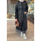 Sare Fashion Hooded Coat Black