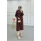 Sare Fashion Hooded Aerobin Tunic Brown