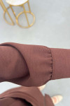Sare Fashion Hooded Aerobin Tunic Brown