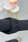 Sare Fashion Hooded Aerobin Tunic Black