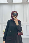 Sare Fashion Hooded Aerobin Tunic Black