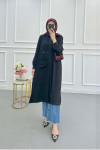Sare Fashion Hooded Aerobin Tunic Black