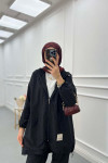 Sare Fashion Hooded Parachute Suit Black