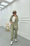Sare Fashion Hooded Parachute Set Soft Green