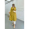 Sare Fashion Hooded Drawstring Trench Coat Oil Green