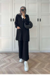 Sare Fashion Oysh Hooded Pocket Suit Black