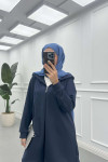 Sare Fashion Hooded Pocket Scuba Suit Navy Blue Sare Fashion Hooded Pocket Scuba Suit Navy Blue