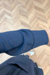 Sare Fashion Hooded Pocket Suit Navy Blue