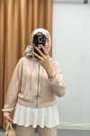 Oysh Hooded Set Beige