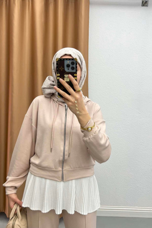 Oysh Hooded Set Beige