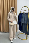 Oysh Hooded Set Beige