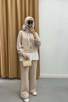 Oysh Hooded Set Beige