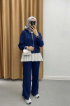 Oysh Hooded Suit Navy Blue