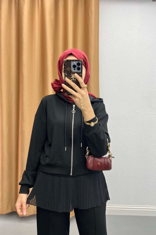 Oysh Hooded Set Black